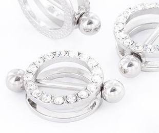 乳钉nipple ring 乳环 316医用钢穿刺饰品钛钢镶钻乳链