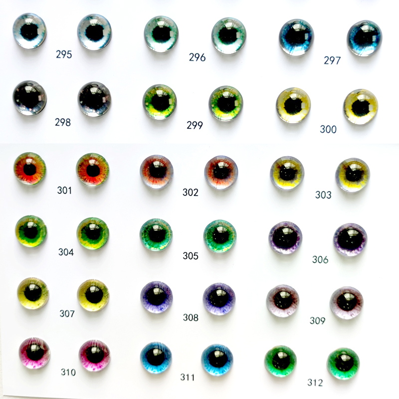 动物玩偶眼睛配件diy猫眼扭扭龙眼珠手工人偶羊毛毡蓝色293-312号