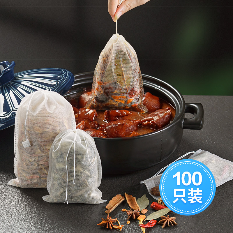 日本一次性卤料袋食品级无纺布香料包煲汤调料茶叶包煎药过滤袋子