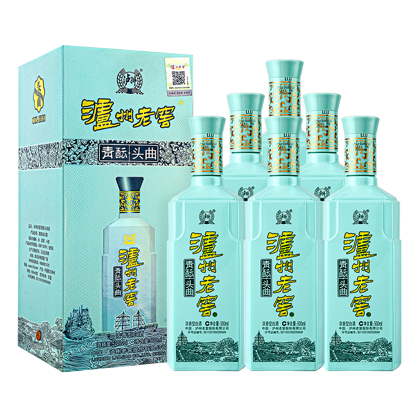 泸州老窖青酝头曲52度/42度 500ml*6瓶整箱浓香型白酒自饮送礼袋