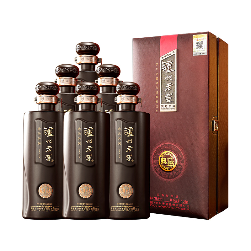 泸州老窖陶然典藏38度500ml*6瓶整箱浓香型白酒宴请送礼品袋收藏