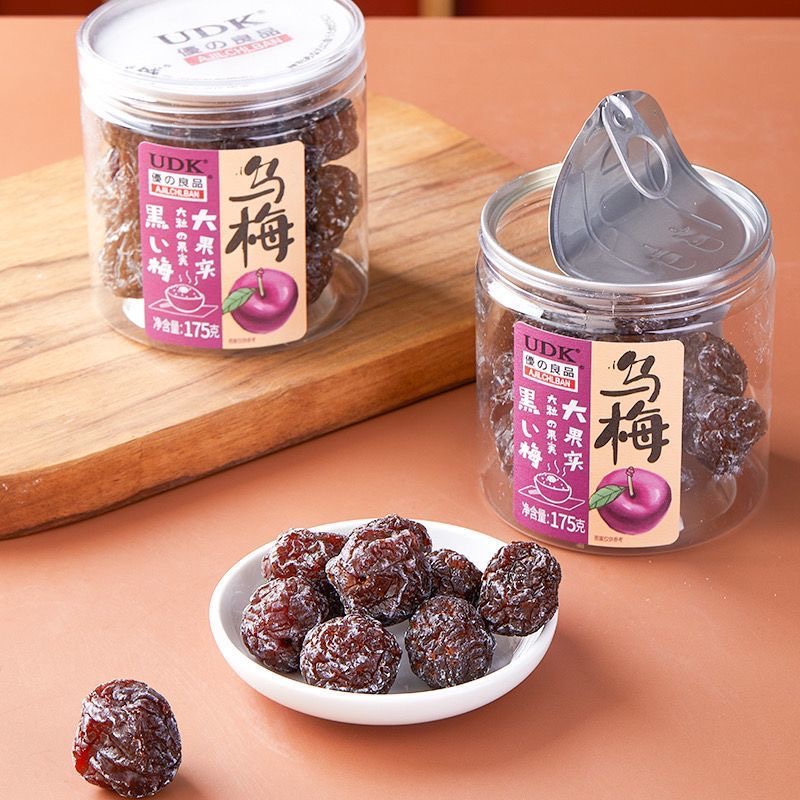 UDK优之良品果干凉果蜜饯九制乌梅半边梅甘草梅条休闲零食罐装