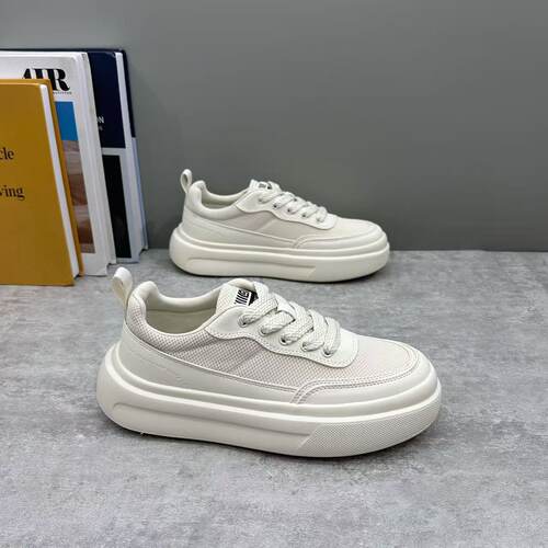 男鞋2026夏季新时尚款潮流百搭厚底板鞋低帮透气运动休闲小白潮鞋