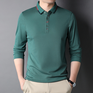 J812錢塘2020-1秋冬男士長袖刺繡T恤精品高端蜜蜂翻領(lǐng)品牌休閑P67圖片