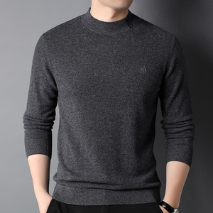 F3533钱塘2020-1秋冬精品男士100%羊毛长袖毛衫休闲套头打底P130图片