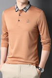 B8517钱塘2020-1秋冬男士时尚长袖polo衫T恤翻领男装商务休闲P70，男装T恤，钱塘207-1