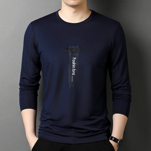F3065钱塘2020-1秋冬莫代尔打底衫t恤纯色潮流长袖男士P67图片