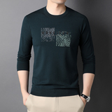 B7632钱塘2020-1秋冬男士毛衣打底衫长袖秋季薄款休闲圆领P100，男装针织衫/毛衣，钱塘207-1