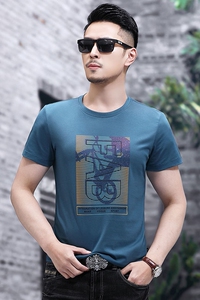 B61099钱塘2020-1夏季男士时尚短袖圆领基础T恤冰丝男装休闲P55