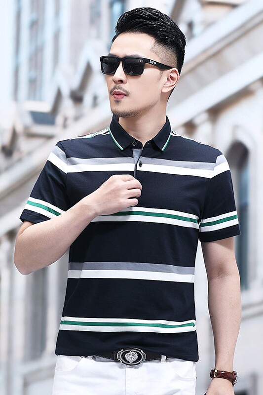 B21802钱塘2021-1夏季男士时尚短袖polo衫T恤翻领男装商务休闲,男装T恤,钱塘207-1