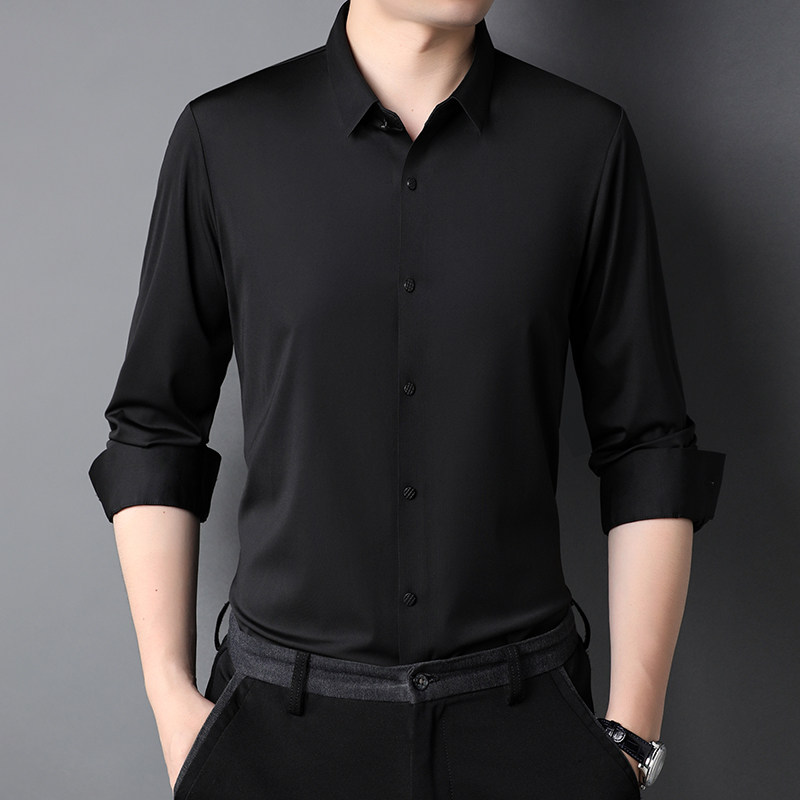 J774钱塘2020-1秋冬男士长无痕衬衫男士休闲长袖免烫商务P67,男装衬衫,钱塘207-1