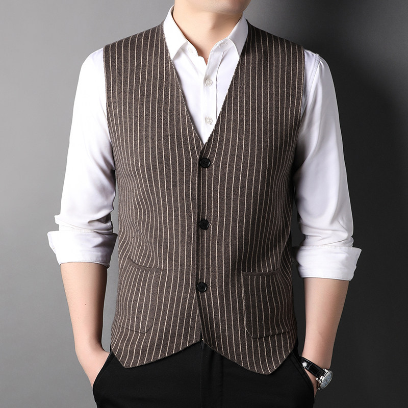 J1104钱塘2020-1春季新款商务男士休闲针织衫马甲P62，男装背心/马甲，钱塘207-1