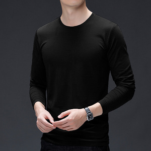 F3060钱塘2020-1秋冬莫代尔打底衫t恤纯色潮流长袖男士P70图片