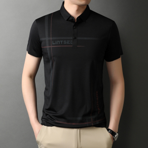 B8080钱塘2020-1夏季男士冰丝短袖polo衫T恤翻领男装商务休闲P67图片