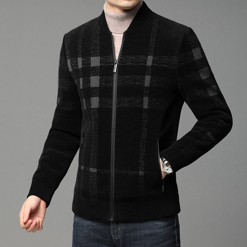 B20559钱塘2020-1冬季男士雪尼尔高端休闲外套夹克加厚保暖P300图片
