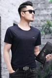 B2596钱塘2020-1夏季男士时尚短袖圆领基础T恤冰丝男装休闲P55，男装T恤，钱塘207-1