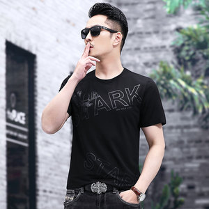 B5201钱塘2020-1夏季男士时尚短袖圆领基础T恤冰丝男装休闲P52图片