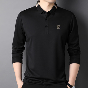 F3022钱塘2020-1秋冬羊绒打底衫t恤纯色潮流长袖男士P85图片