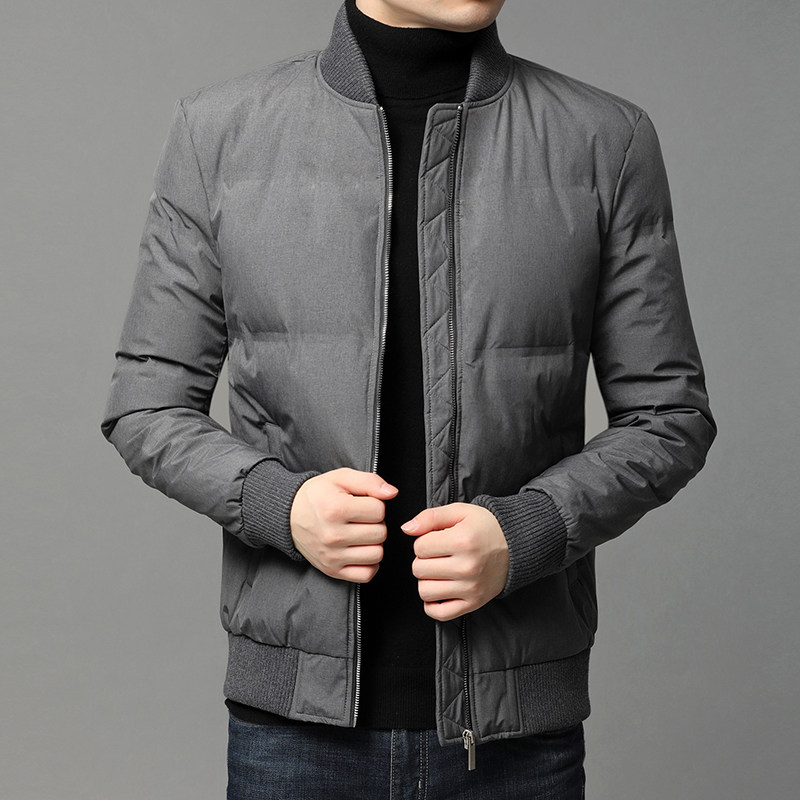 J933钱塘2020-1 主推冬季灰鸭绒羽绒服立领纯色商务休闲P225图片