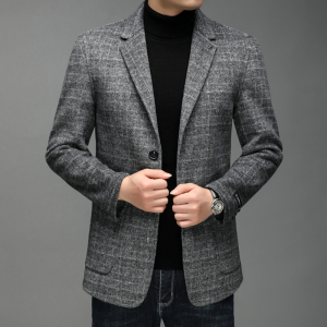 J691钱塘2020-1冬季毛呢西装男士冬季羊毛外套西服休闲商务P310图片