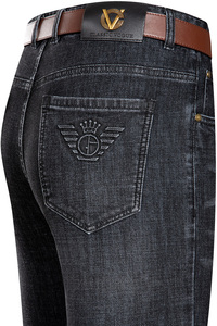 F3708钱塘2020-1秋款牛仔男裤直筒弹力男士牛仔裤水洗P67图片