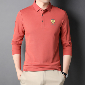 B8485钱塘2020-1秋冬男士时尚长袖polo衫T恤翻领男装商务休闲P70图片