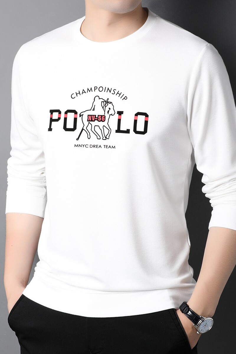 J802钱塘2020-1秋冬男士时尚打底衫长袖卫衣圆领印花休闲P48,男装卫衣,钱塘207-1