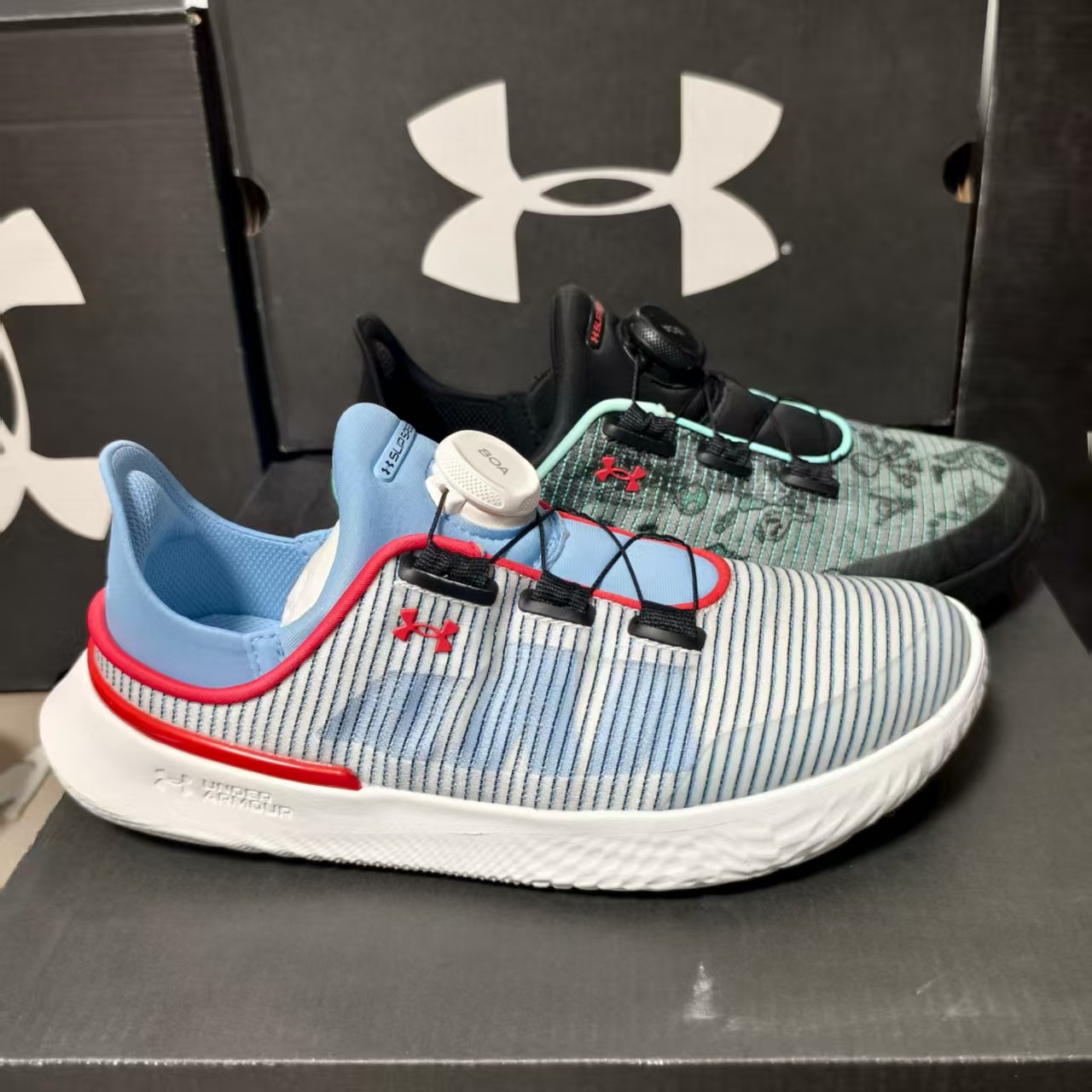 安德玛童鞋男女童春秋季跑步训练鞋网面透气休闲随便鞋 断码处理