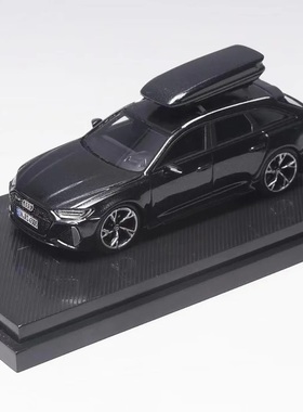 1/64 STANCE HUNTER Audi奧迪 RS6 Avant (C8黑色仿真樹脂模型車