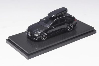 1/64 STANCE HUNTER Audi奧迪 RS6 Avant (C8黑色仿真樹脂模型車