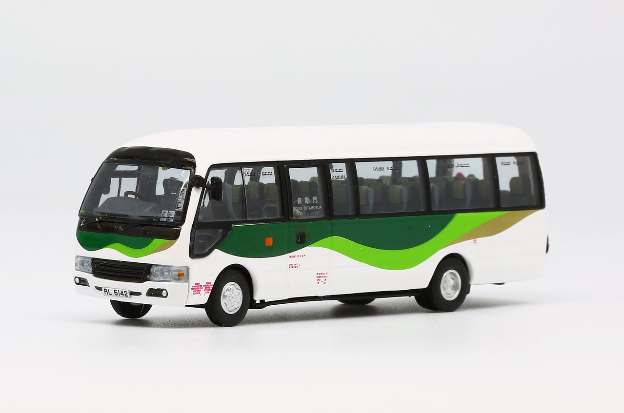 香港1:76巴士豐田柯斯达coaster 28座位模型仿真合金玩具精品新品