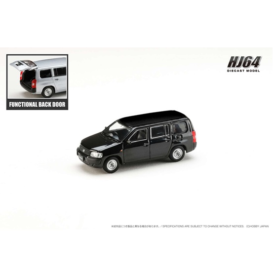 1/64 HOBBY JAPAN豐田Toyota PROBOX GL 黑色 合金 汽車 模型擺件