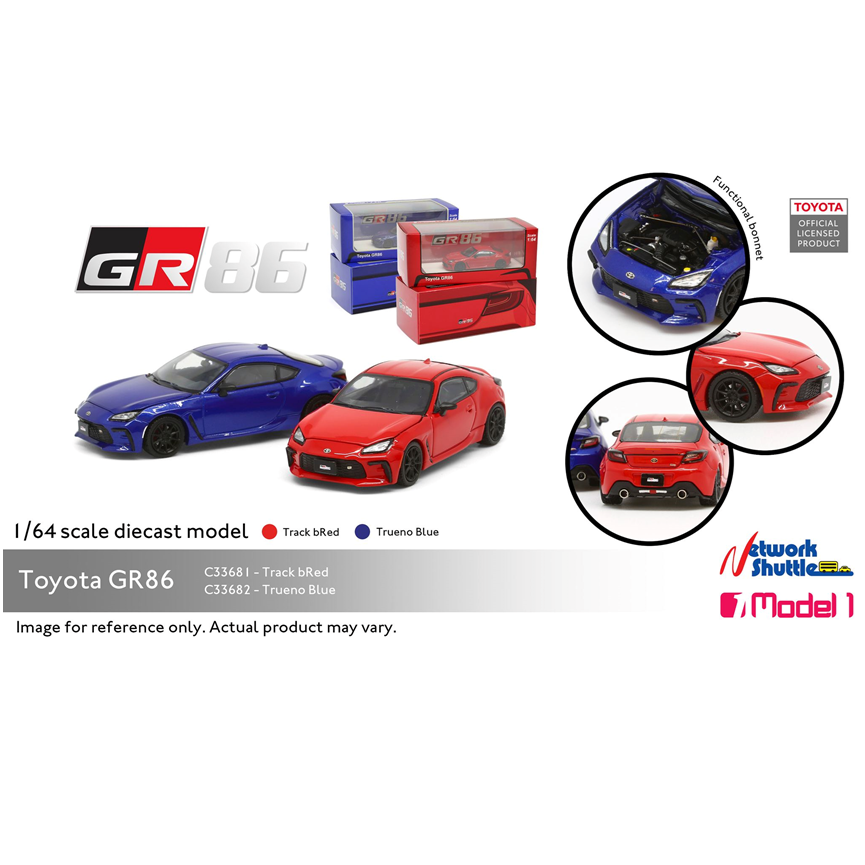 1/64 MODEL 1 X Focal Horizon豐田GR86 Trueno/Track bRed金屬車