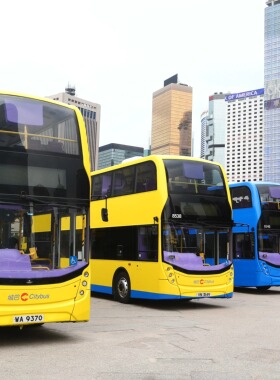 香港巴士城巴新裝ADL E500 Facelift 12米試驗色彩合金屬模型