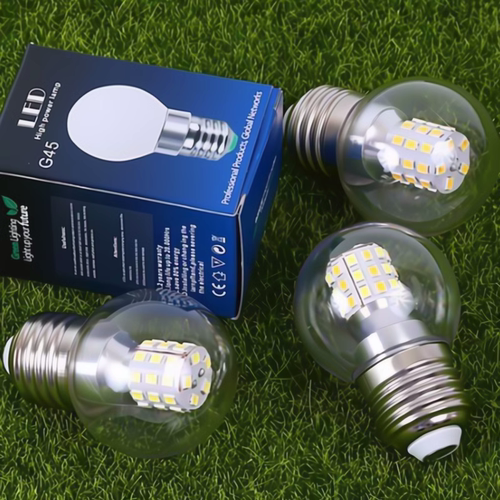 led小圆泡e27大螺口5w7w9w节能灯水晶魔豆吊灯光源球泡白光三色光