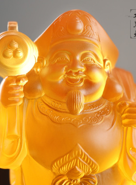 琉璃大黑天财神摩诃迦罗佛观音护法中式佛桌招财佛像佛堂供奉摆件