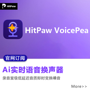 官网订阅HitPaw VoicePea实时ai语音变声音乐翻唱文本转音频增强