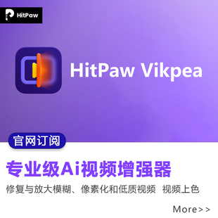官网订阅HitPaw Vikpea视频增强ai模糊视频修复变高清4K黑白上色