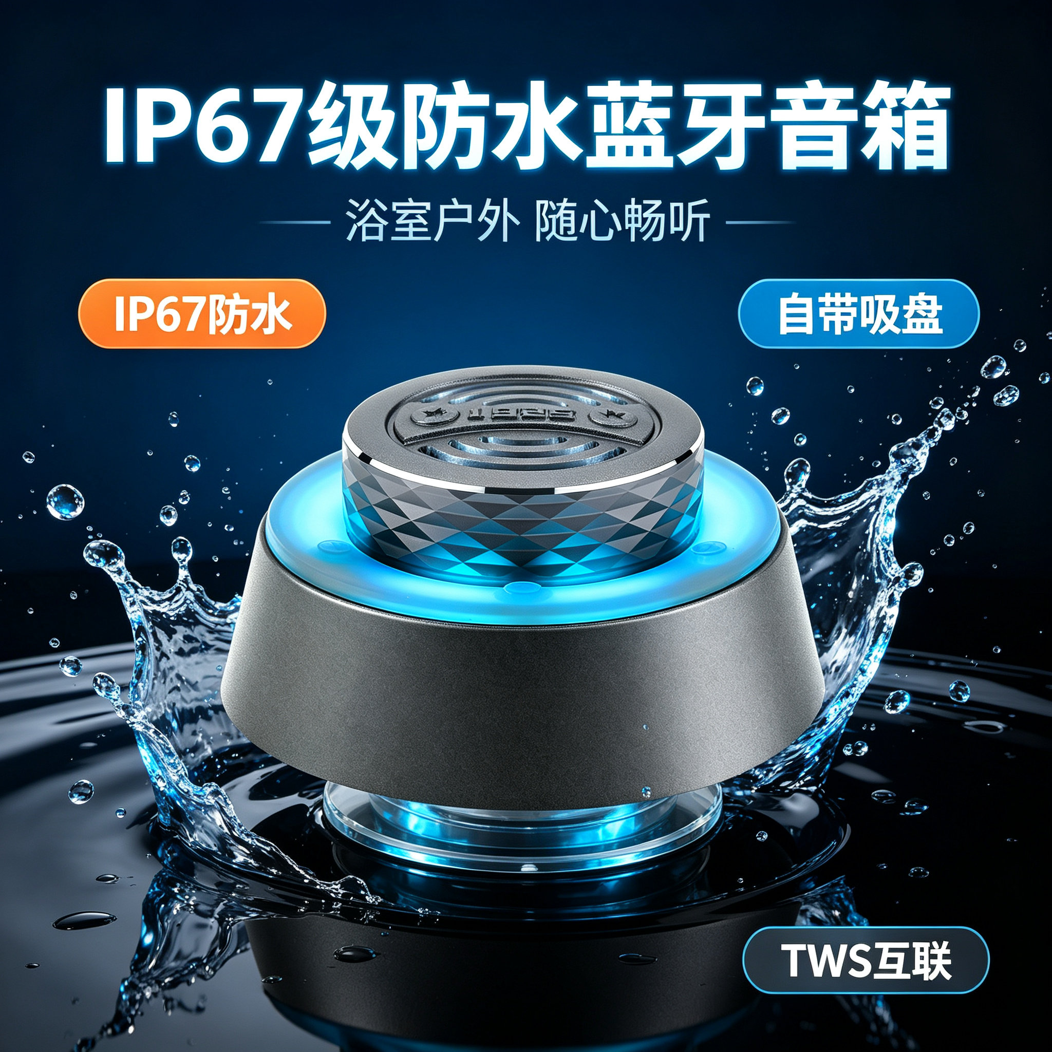 浴室防水磁吸蓝牙迷你音箱