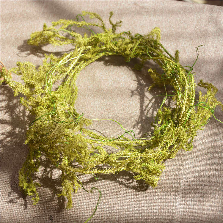 绿色藤条藤蔓diy圣诞藤环永生花植物幼儿园森系干花室内装饰摆件