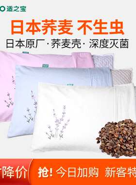 荞麦枕头护颈椎全荞麦壳低成人家用学生儿童纯荞麦皮枕芯一对结婚