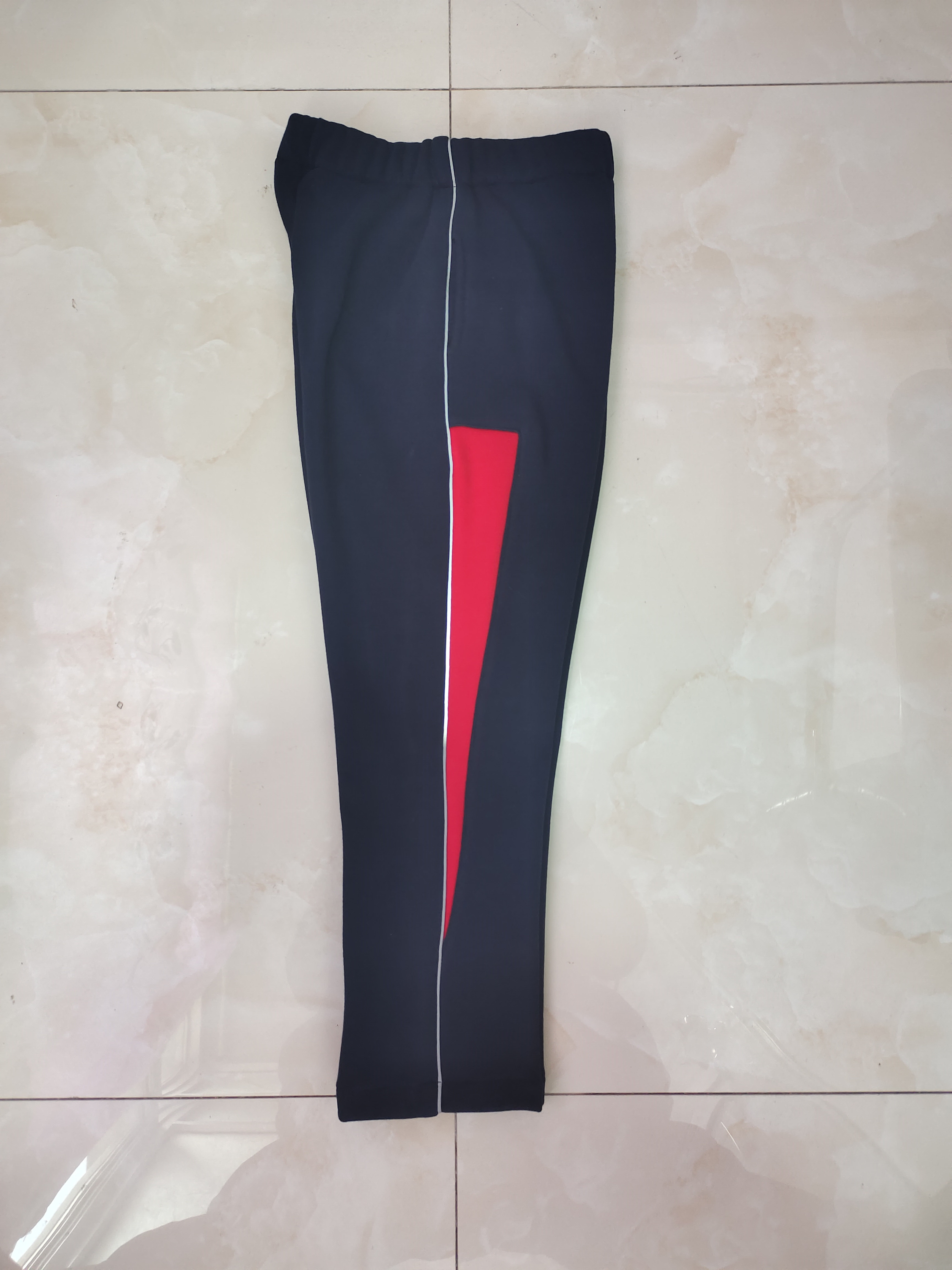 CUSTOM-MADE SPRING AUTUMN AND WINTER BOYS AND GIRLS SCHOOL PANTS THE SAME SWEATPANTS NAVY BLUE STITCHING RED TRIANGLE AND GRAY REFLECTIVE STRIP PANTS