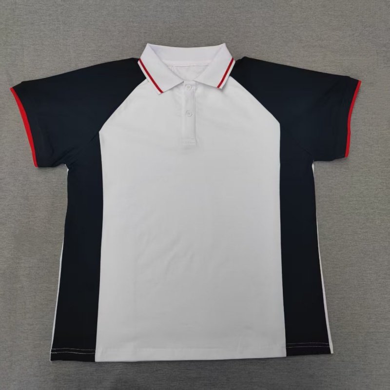 定做夏季男女校服同款运动短袖T恤衫白色拼接藏蓝色翻领POLO衫T恤,女装/女士精品,T恤,淘宝优惠券,粉丝福利购,淘宝优惠卷