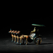 未半冰箱贴 复古中国风磁铁 西安旅游纪念品秦始皇兵马俑马车磁贴