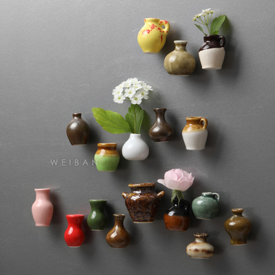陶瓷迷你花瓶冰箱贴未半2025新款
