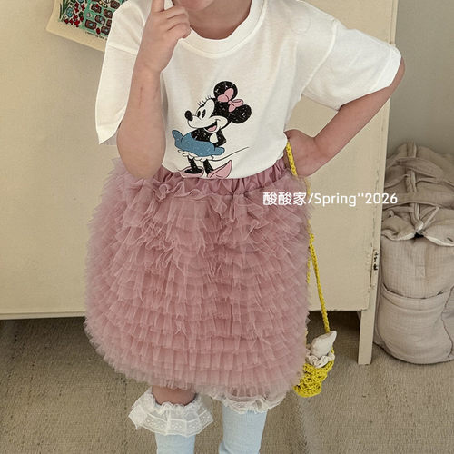 女童纱纱蛋糕半身裙公主裙
