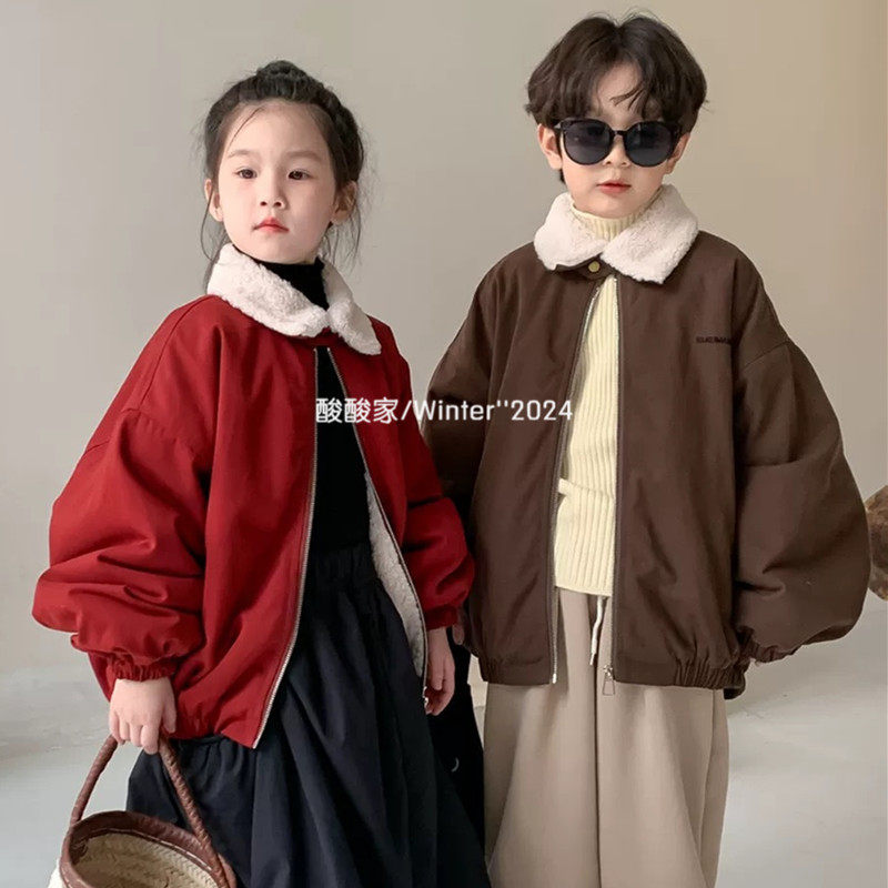 韩系童装男女童毛领拉链夹克冬季新品儿童休闲加绒加厚外套洋气潮,童装/婴儿装/亲子装,普通外套,淘宝优惠券,粉丝福利购,淘宝优惠卷
