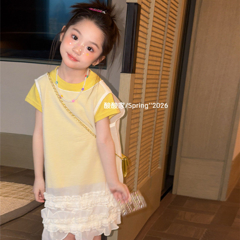 女童网纱背心裙纱裙春季新品韩系小女孩下摆花边公主裙无袖裙洋气,童装/婴儿装/亲子装,连衣裙,淘宝优惠券,粉丝福利购,淘宝优惠卷