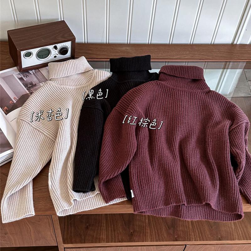 儿童基础款纯色打底毛衣