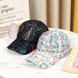 帽子潮个性 夏季 女士鸭舌帽百搭女式 时尚 潮牌遮阳时髦棒球帽女韩版